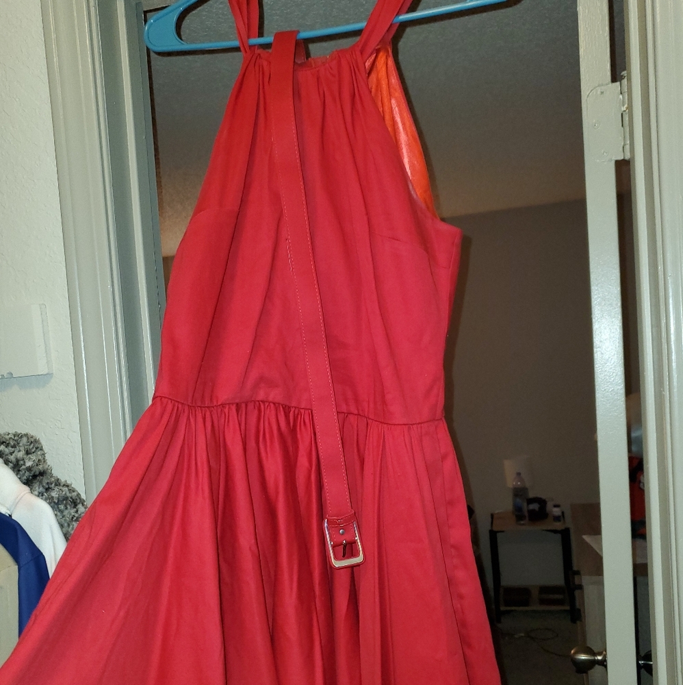 Pinup Couture Harley in Red Sateen